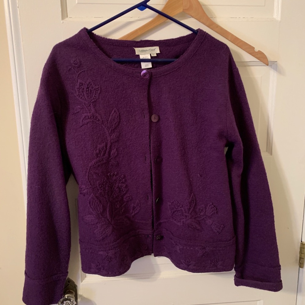 Purple embroidered jacket